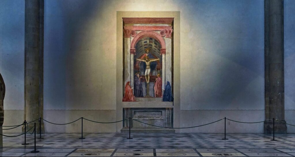 Masaccios restaurierte Trinità in Santa Maria Novella in Florenz