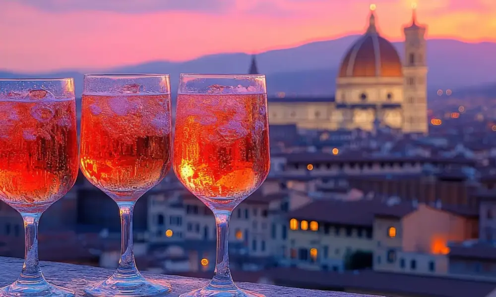 Toskana Wochenschau – Aperitif auf einer Dachterrasse mit Blick auf den Dom von Florenz