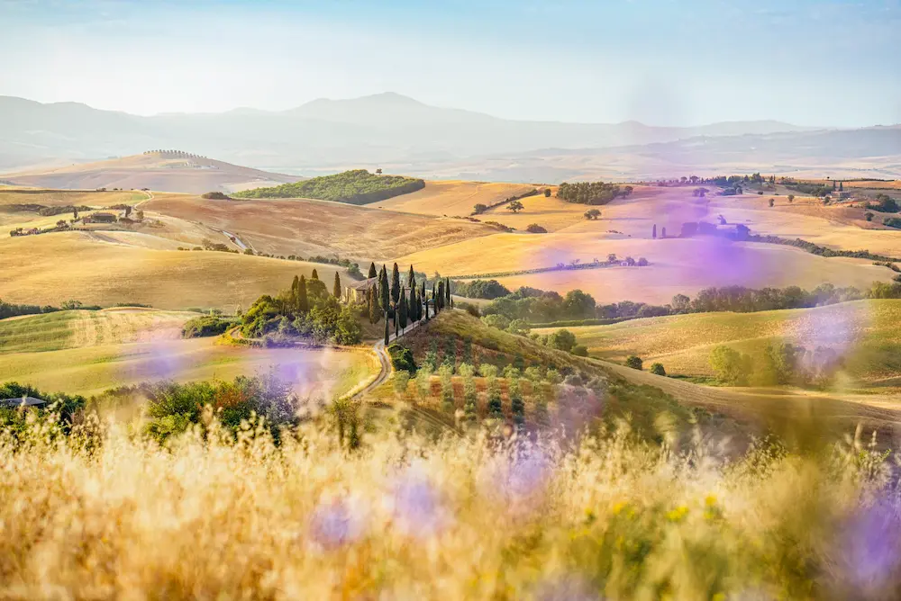 Gladiator – toskanische Landschaft bei Pienza als Kulisse für Elysium