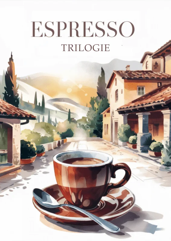 Vorschaucover der Espresso-Trilogie von Raphael Hardenberg