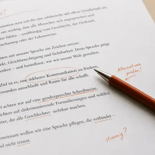 Gender-Check – Textprüfung für gendersensible und inklusive Sprache
