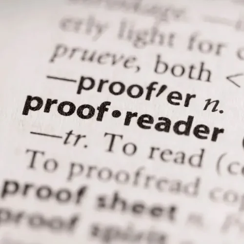 Korrekturlesen – Wörterbucheintrag zum Begriff Proofreader