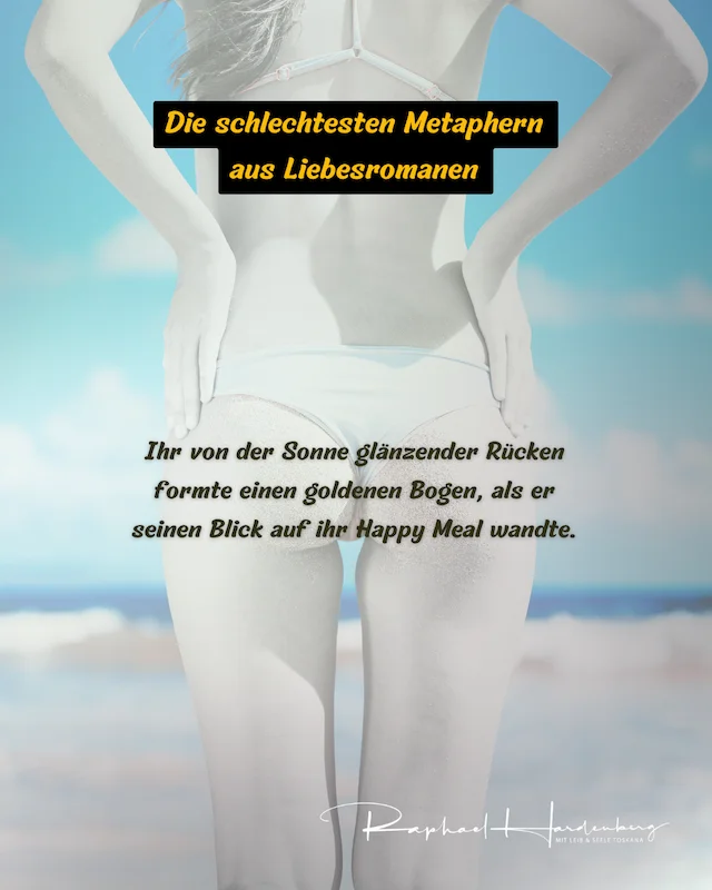 Schlechte Metaphern aus Liebesromanen – Frau wird mit einem Happy Meal verglichen